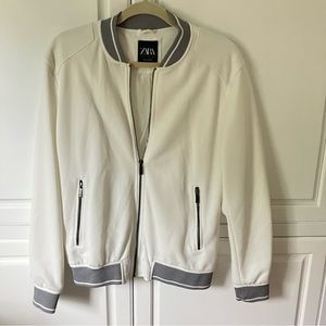 ZARA WHITE BOMBER JACKET